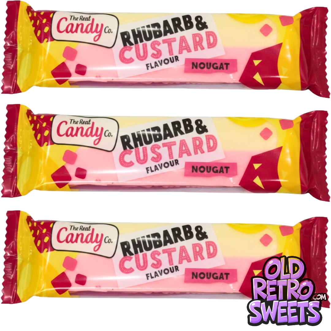 Rhubarb & Custard Nougat 130g